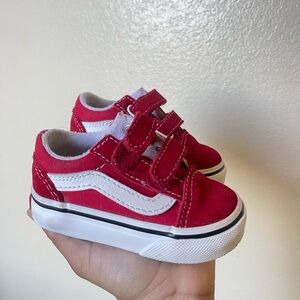Red Toddler Vans 3.5c